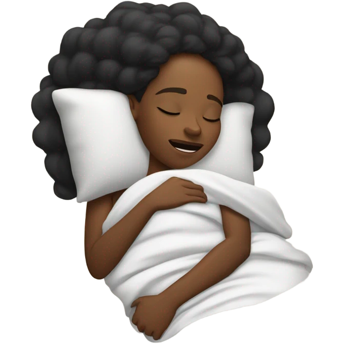 Black girl sleep snoring emoji