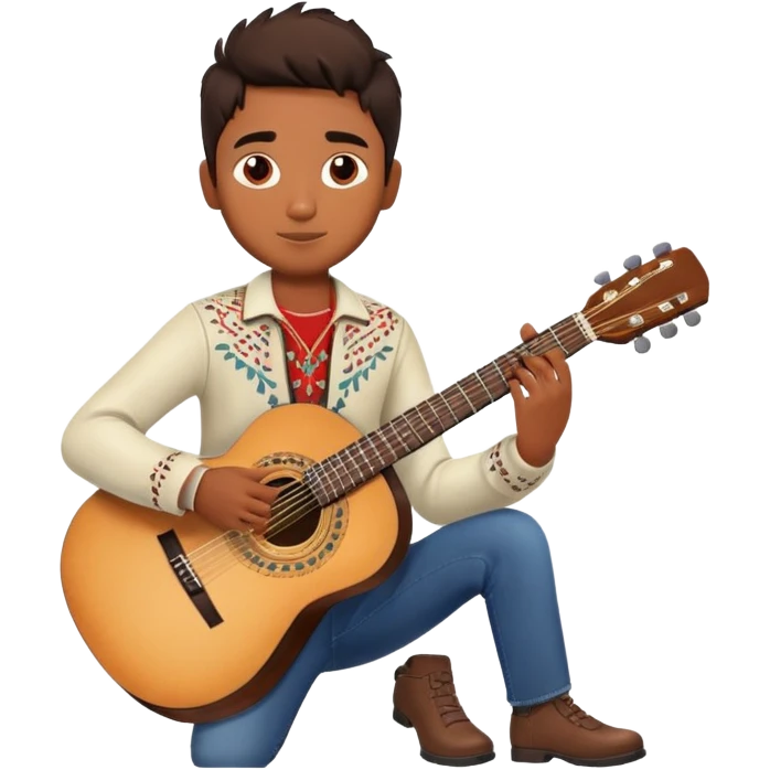 Miguel boy with guitar from Coco emoji