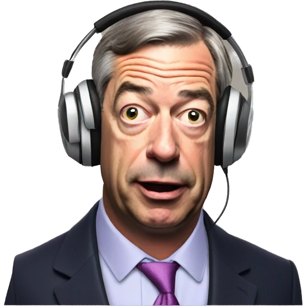 Nigel Farage listening to music  emoji