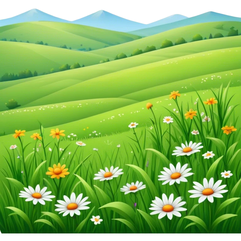 beautiful meadow emoji