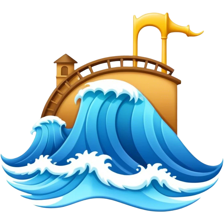 A wave from the music millThe background should be transparent. emoji