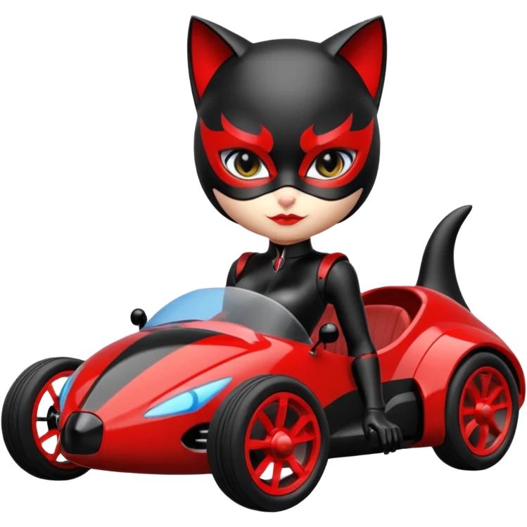 Hot rod Cat Woman’s futuristic Catmobile rc car  emoji
