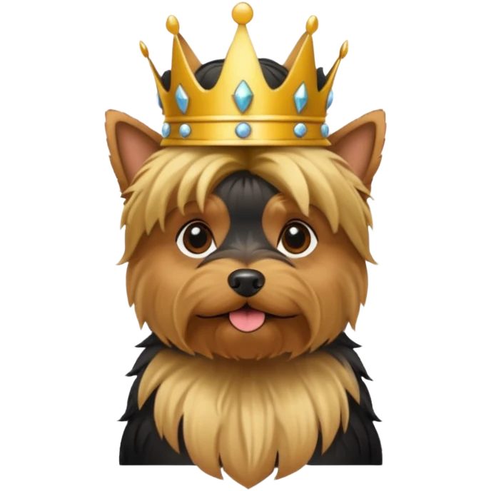 yorkshire terrier with a crown emoji