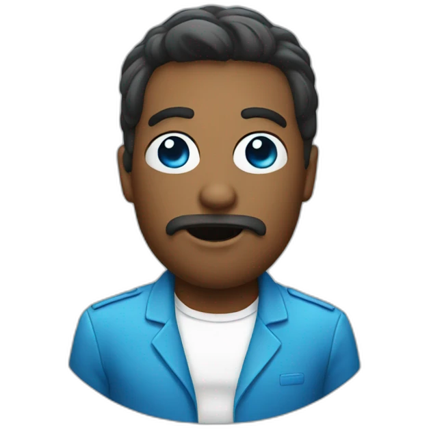 Blue pill mascot emoji