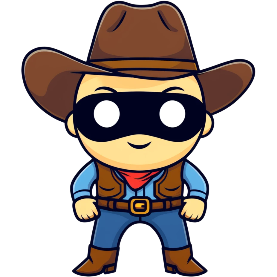 Cowboy with white eye patch emoji