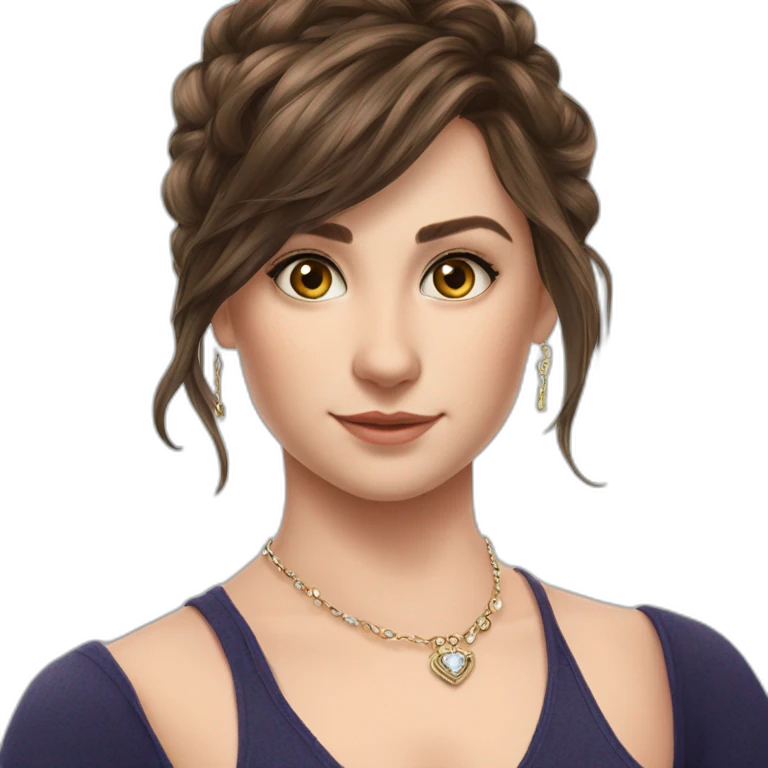 sweet girl with brown eyes emoji