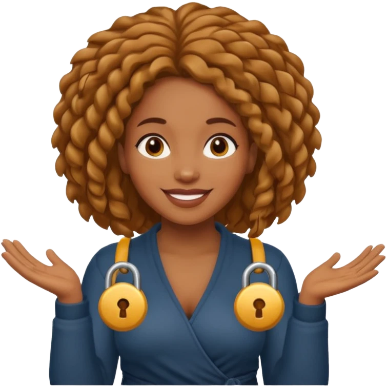 black woman with locks shrugging emoji