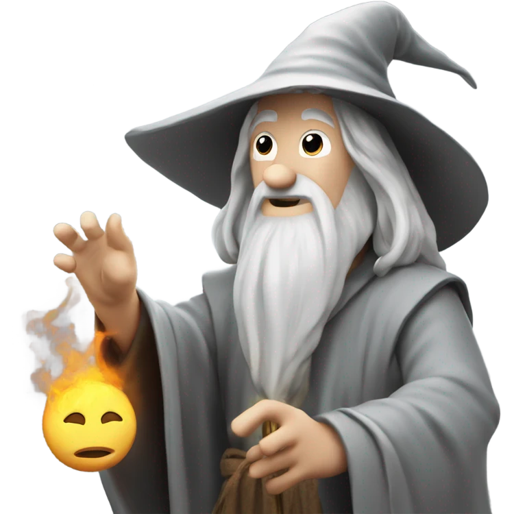 Gandalf casting a spell emoji