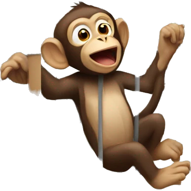 Monkey jumping out of cage emoji