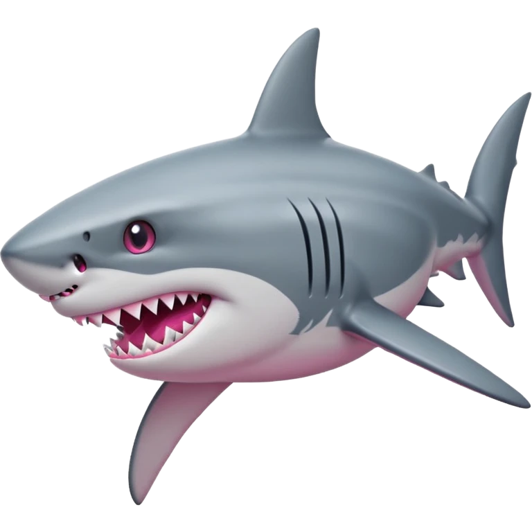 Shark with pink eyes  emoji