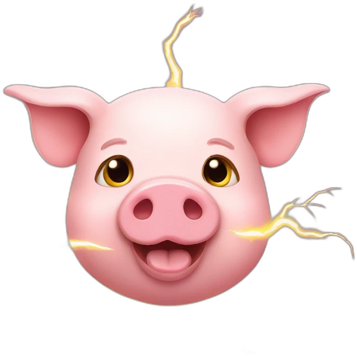 Pig lightning emoji