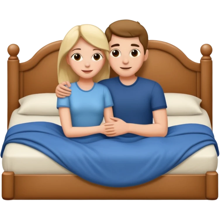 Naked couple on bed emoji