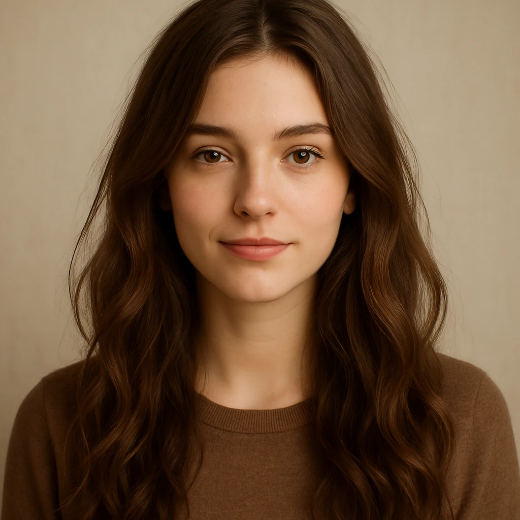 girl with long wavy brown hair, option 2 emoji