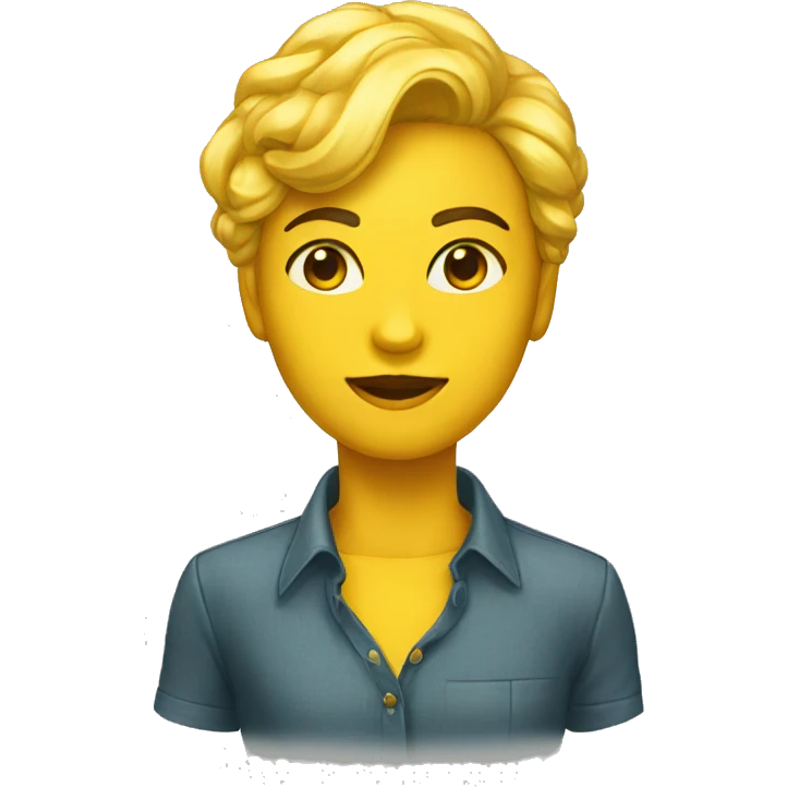 Moça de vestido amarelo emoji