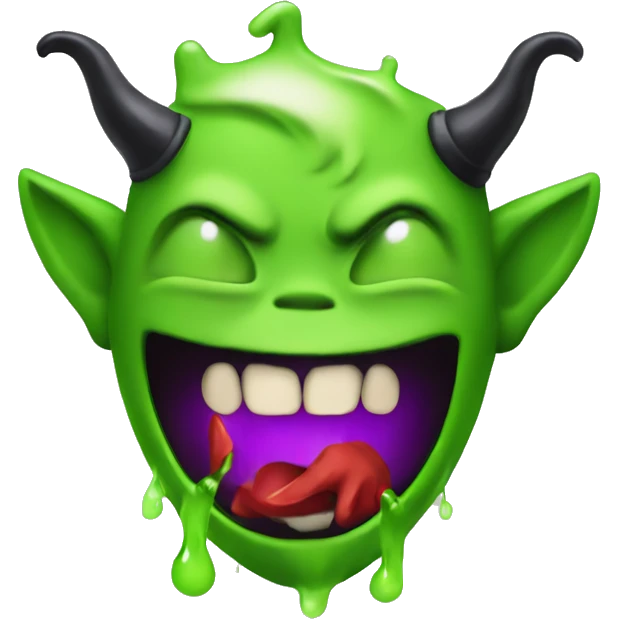 A DEVIL EMOJI WITH WATERING MOUTH emoji