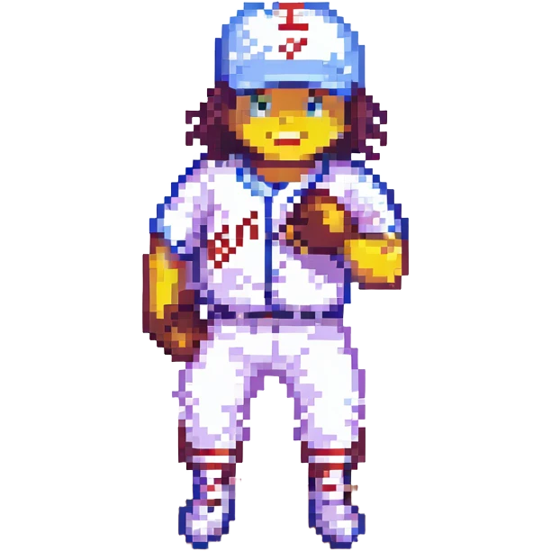 tongkat baseball, pixel art style emoji
