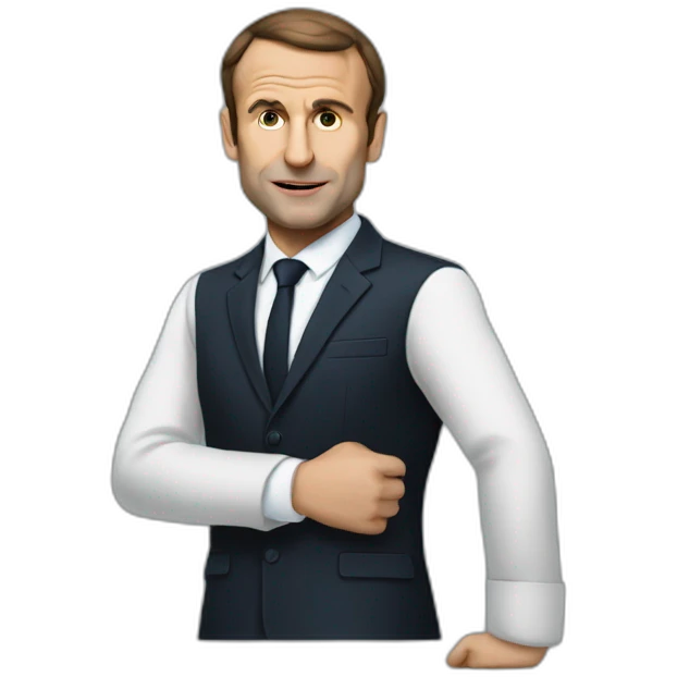 Macron debout emoji