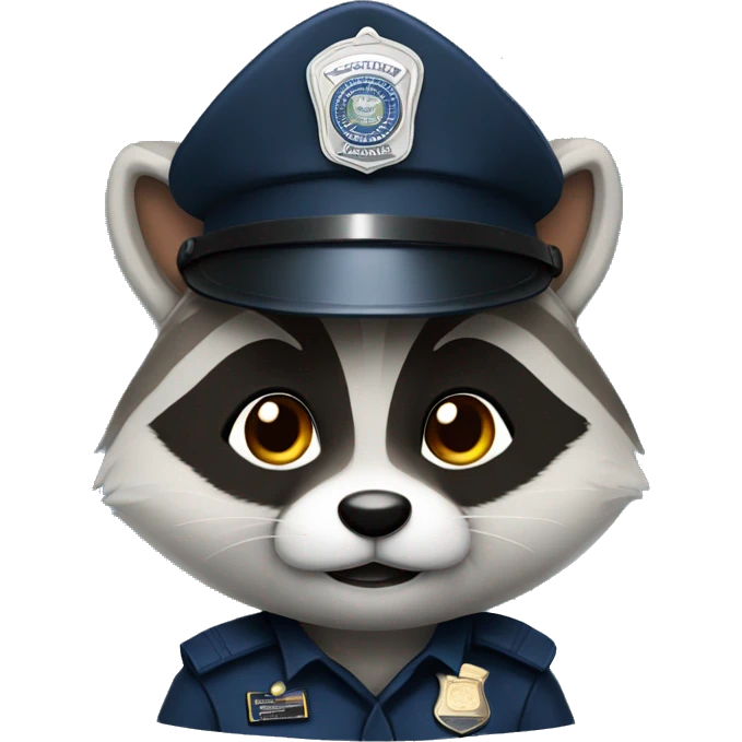 racoon police officer  emoji