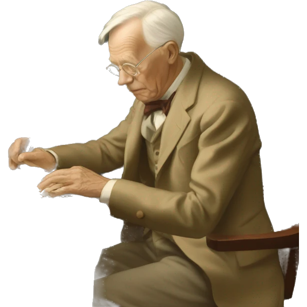 William Addison Dwiggins diciendo algo emoji