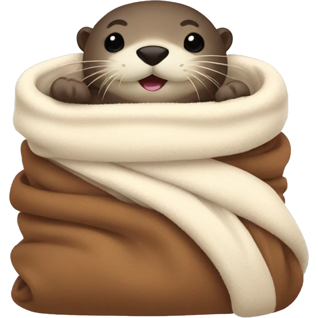 otter cozy in blanket emoji