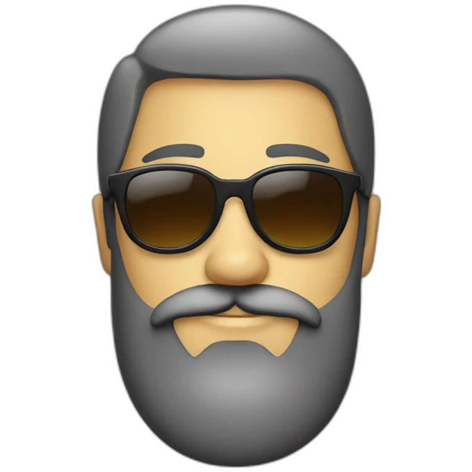 French dude with sunglasses and a beard emoji