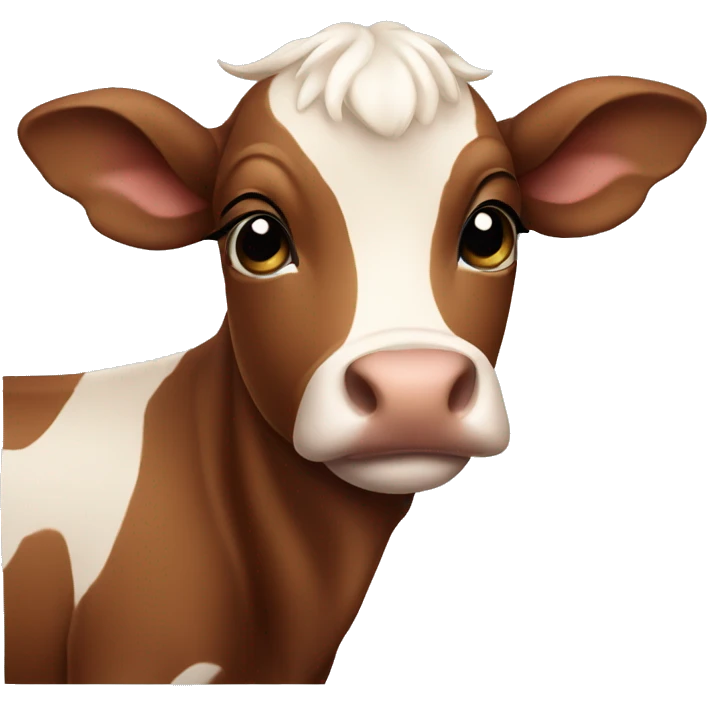 cute brown calf emoji