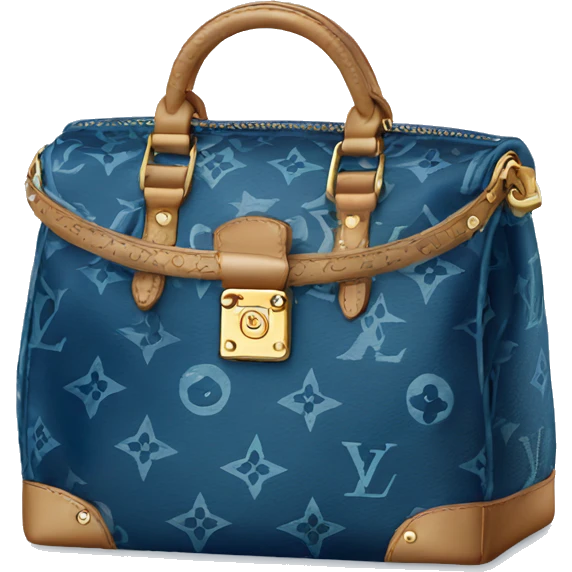 Blue Louis Vuitton bag emoji