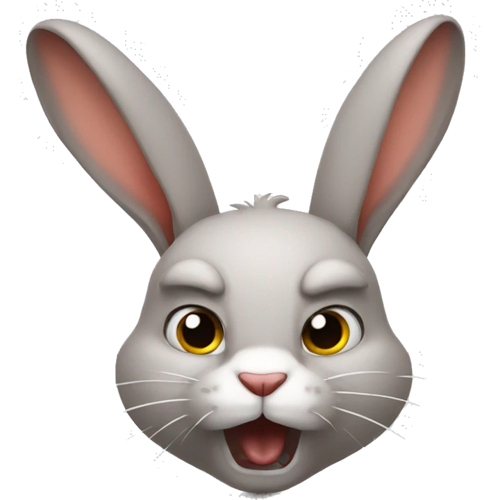 rabbit but so angry emoji