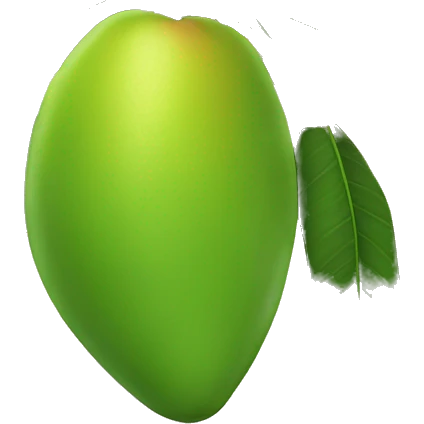Green mango emoji