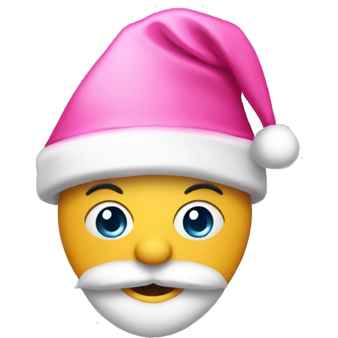 Pink Santa hat emoji