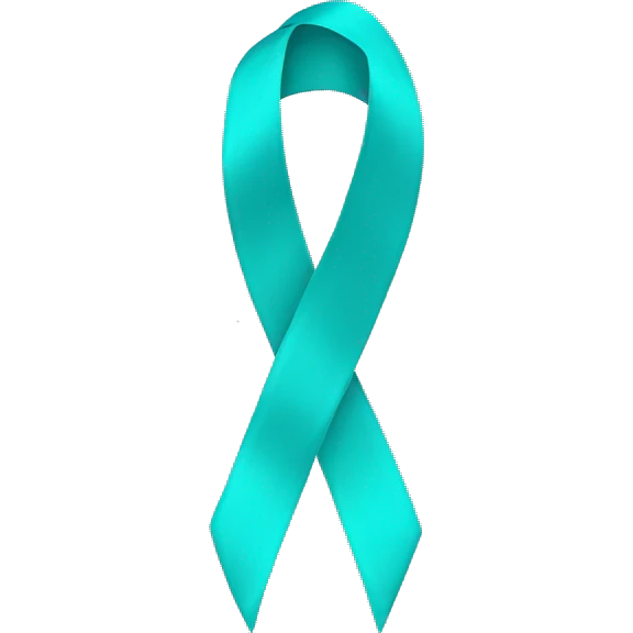 Turquoise ribbon emoji
