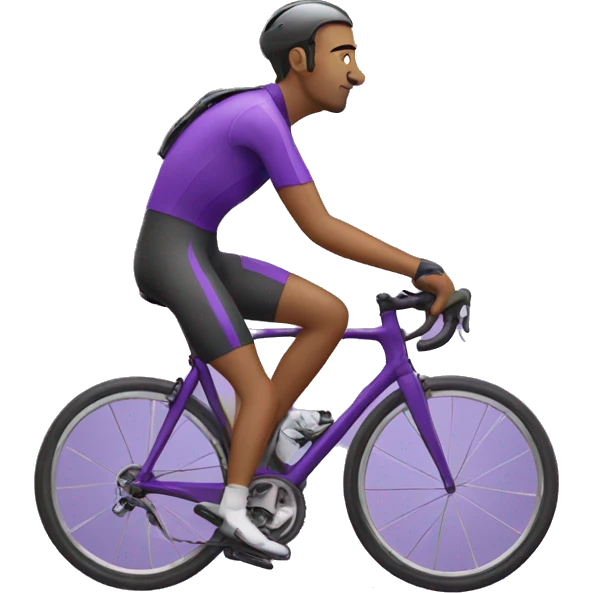 cycliste qui aime violet emoji