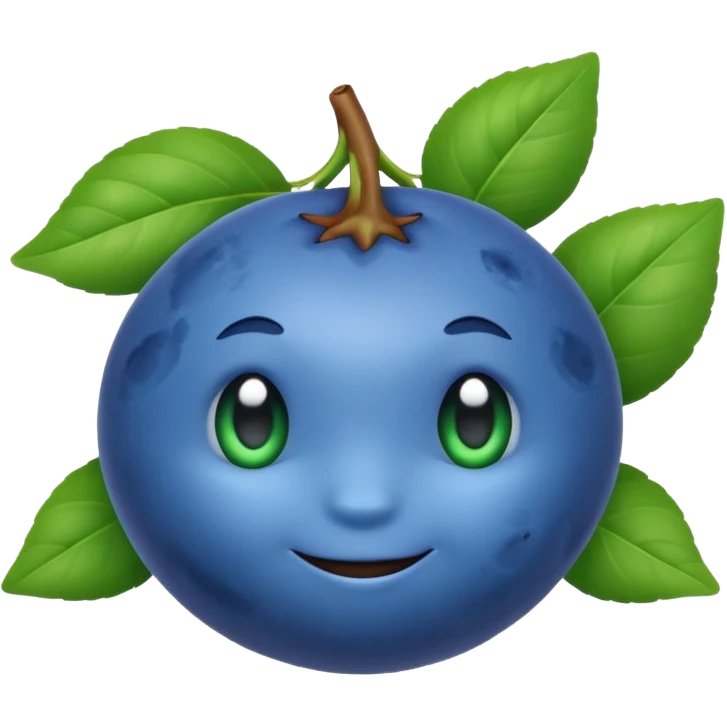 Un emoji fruit myrtille avec des feuilles emoji