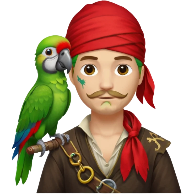 pirate and parrot emoji