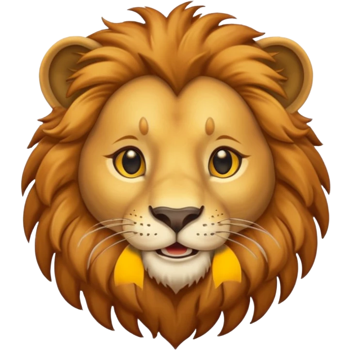 Smiling lion emoji