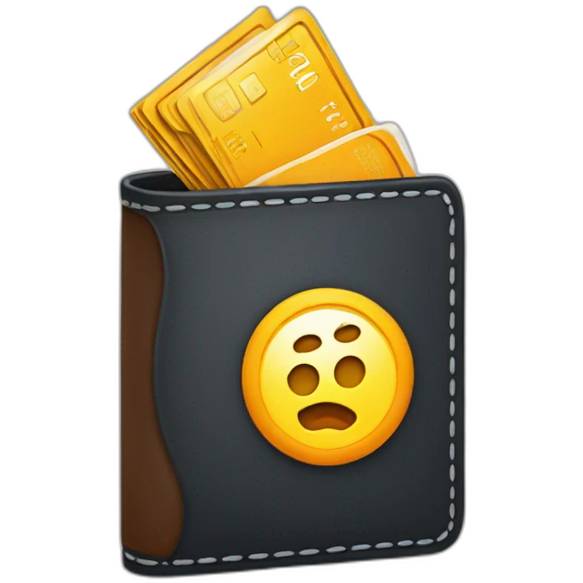 wallet with crypto emoji