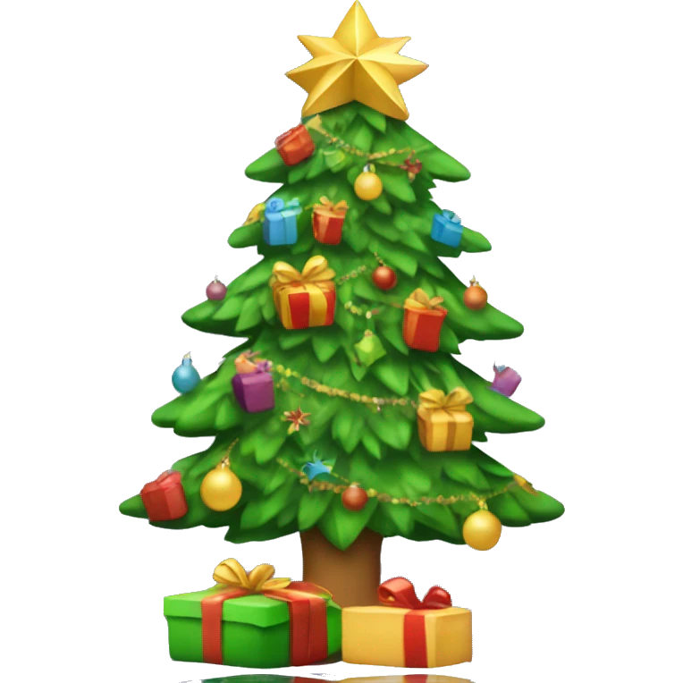 christmas tree with presents  emoji