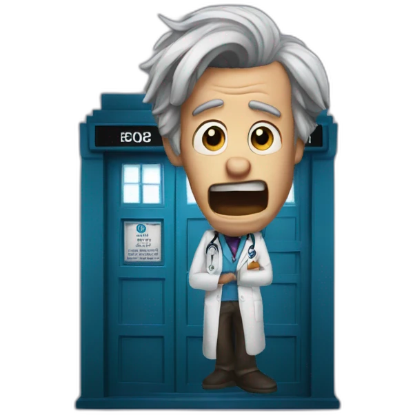 the doctor is scared emoji