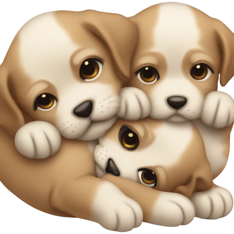 Puppies snuggling emoji