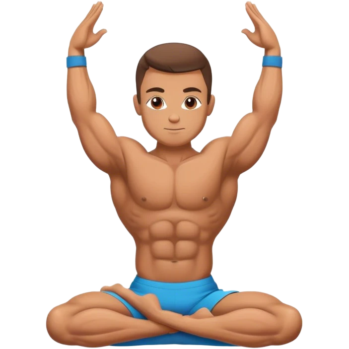 bodybuilder yoga emoji