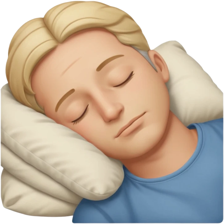 sleeping man with out pillow emoji