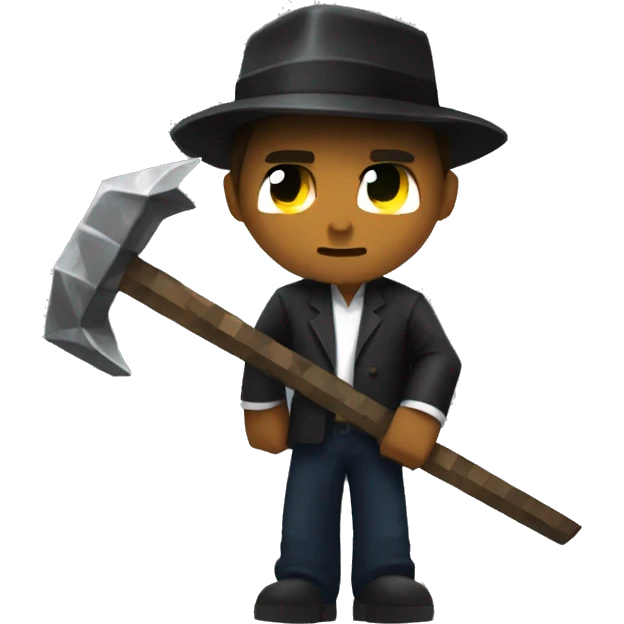 Mafia_Kid with a Minecraft Pickaxe emoji