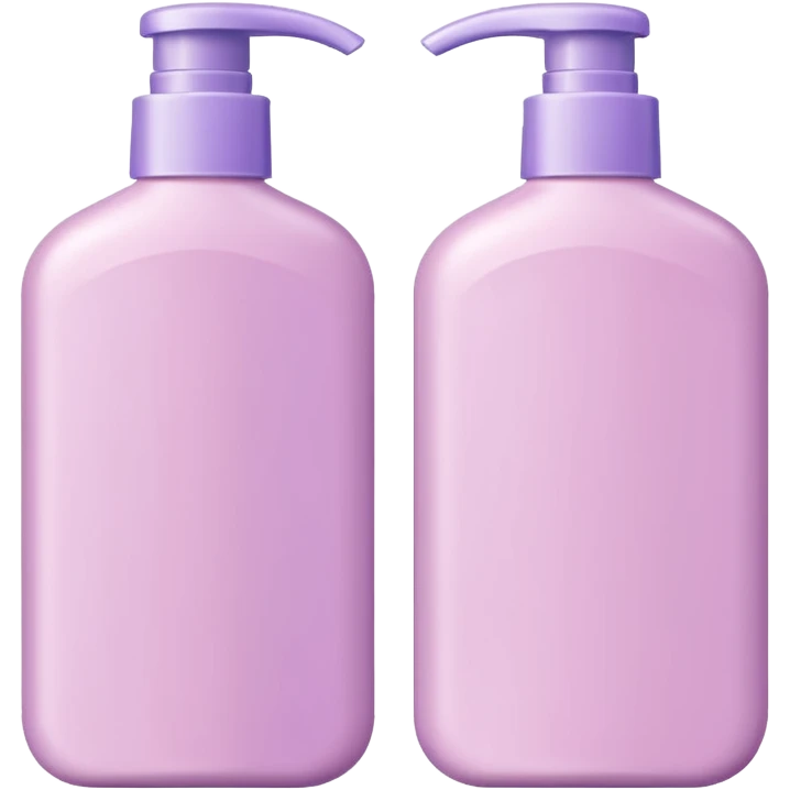 pastel pink and lilac shampoo bottles as a pair emoji