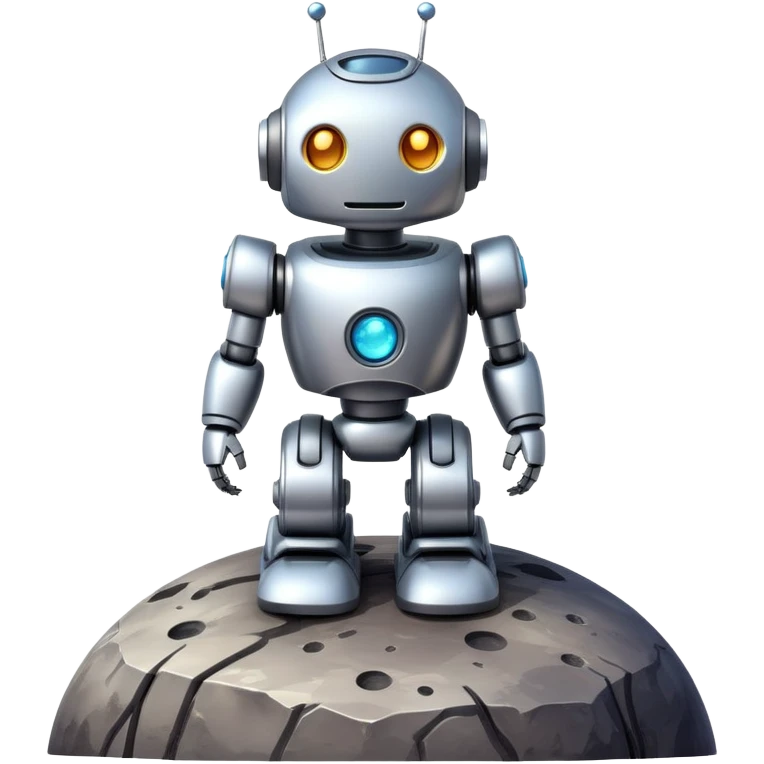  a cute robot standing on a planet  emoji