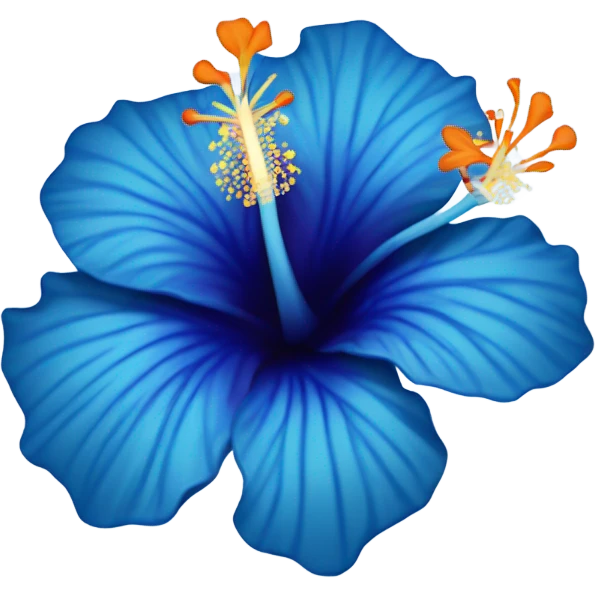blue hibiscus flower with shades of blue  emoji