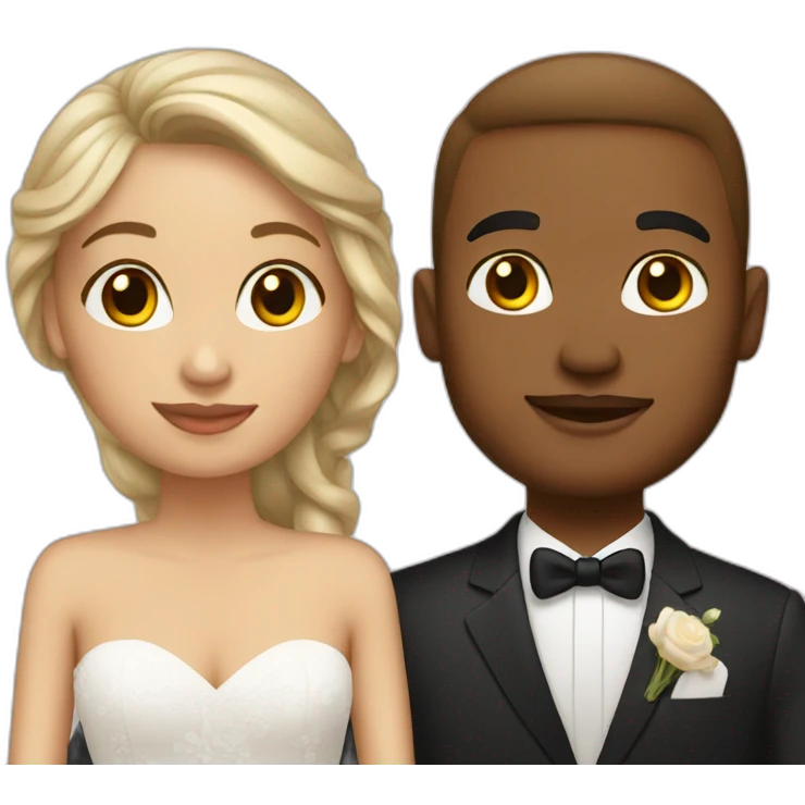 wedding couple light-skinned emoji