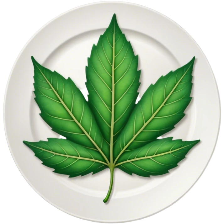 leaf on a plate emoji