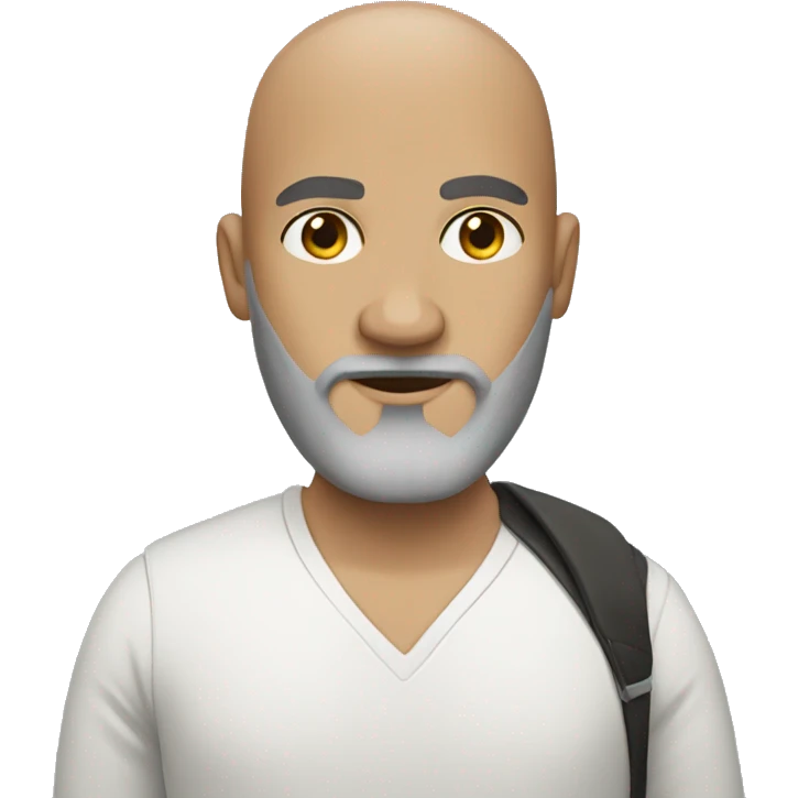 bald guy with black beard full body emoji