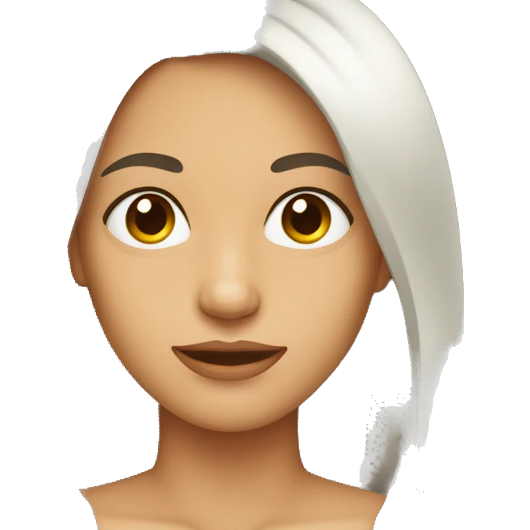 mujer con pelo largo y ojos oscuros  emoji