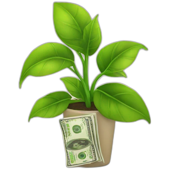 plant with cash emoji